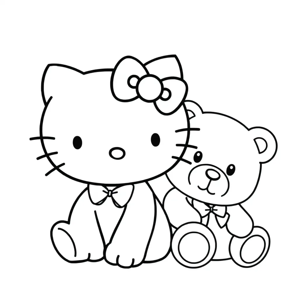 Hello Kitty coloring page