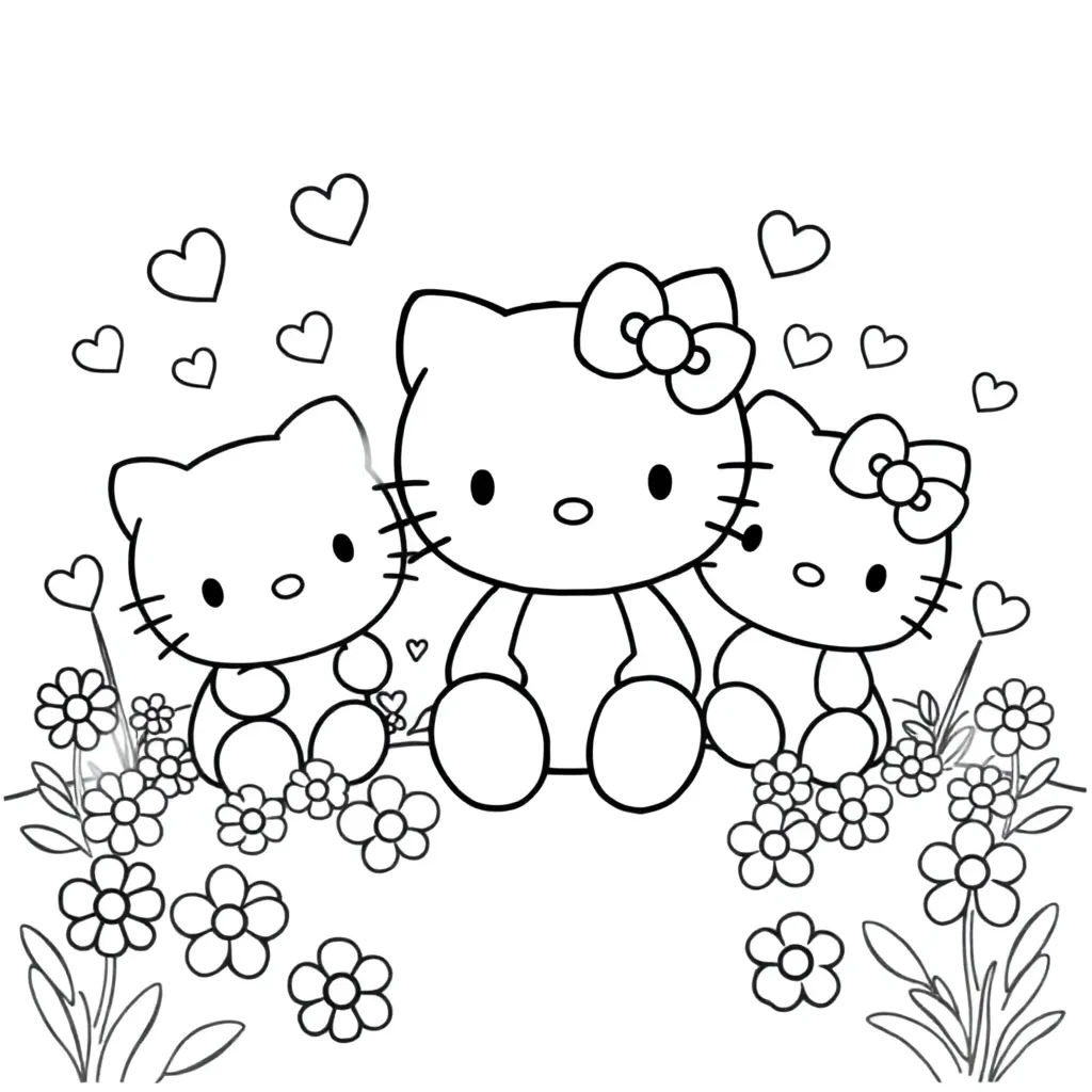 Hello Kitty coloring page