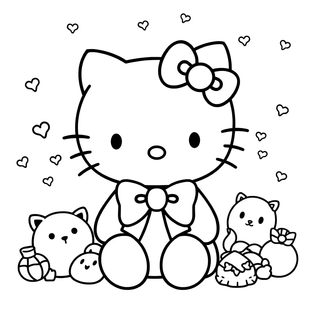Hello Kitty coloring page