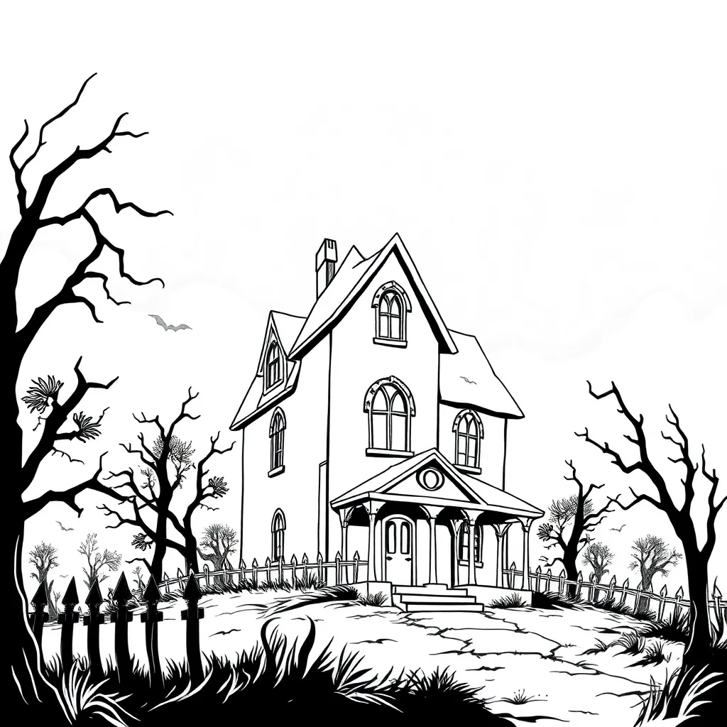 Horror coloring page