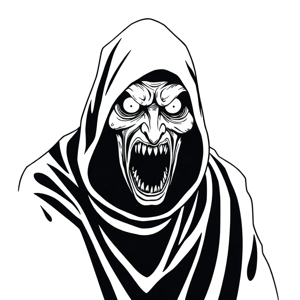 Horror coloring page