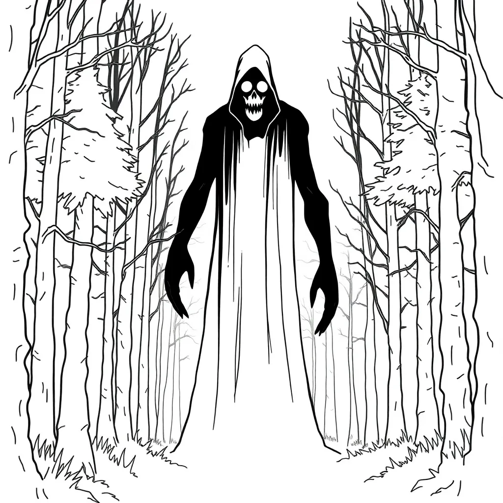 Horror coloring page
