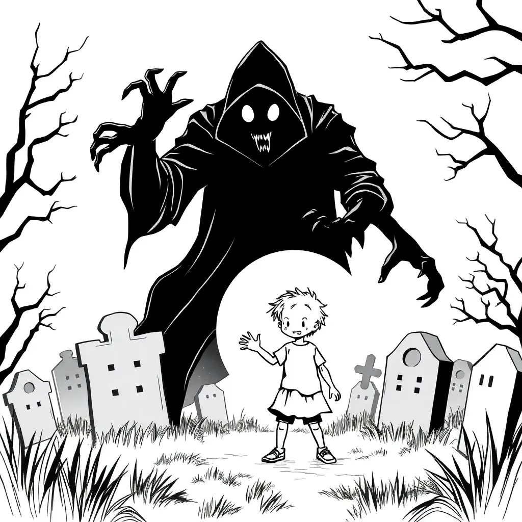 Horror coloring page