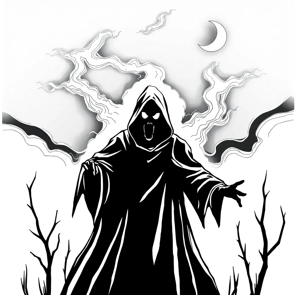 Horror coloring page