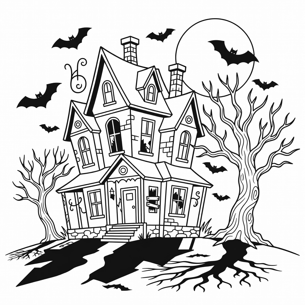 Horror coloring page