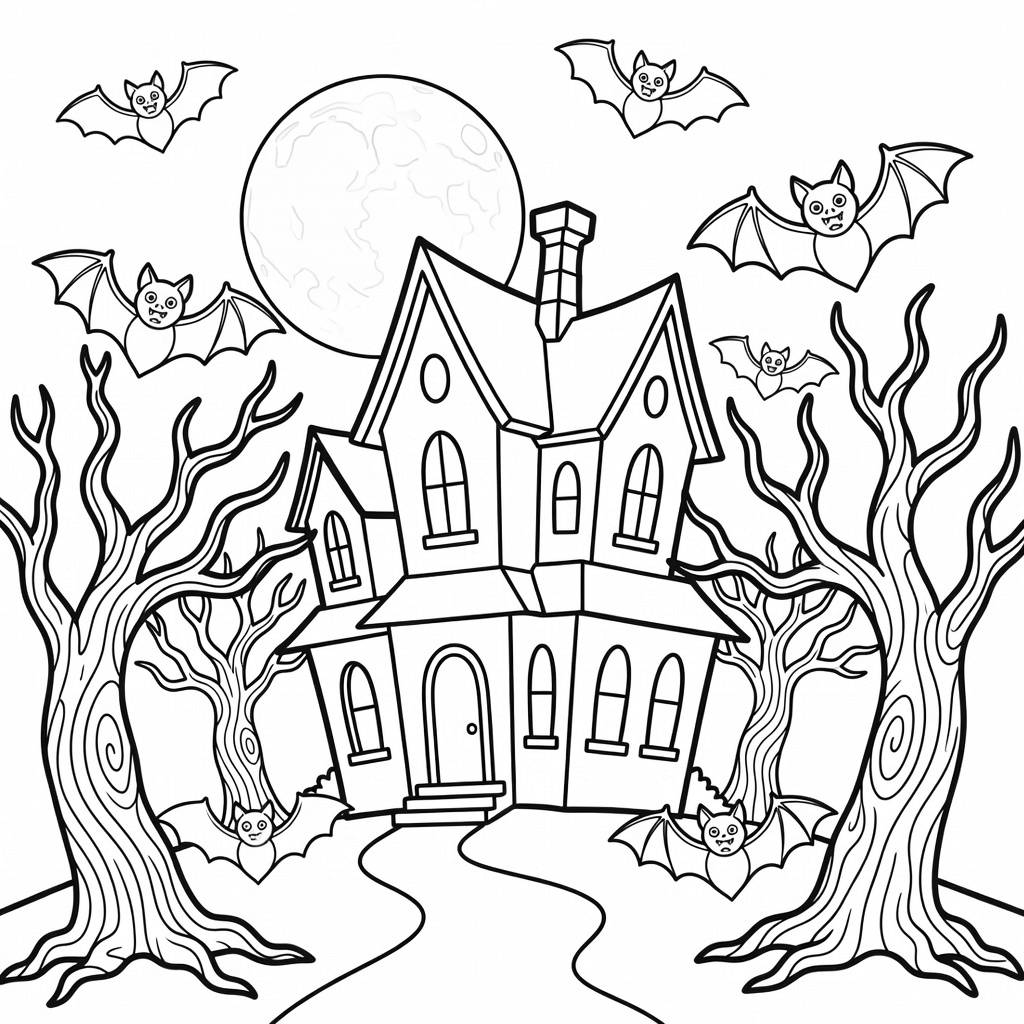Horror coloring page