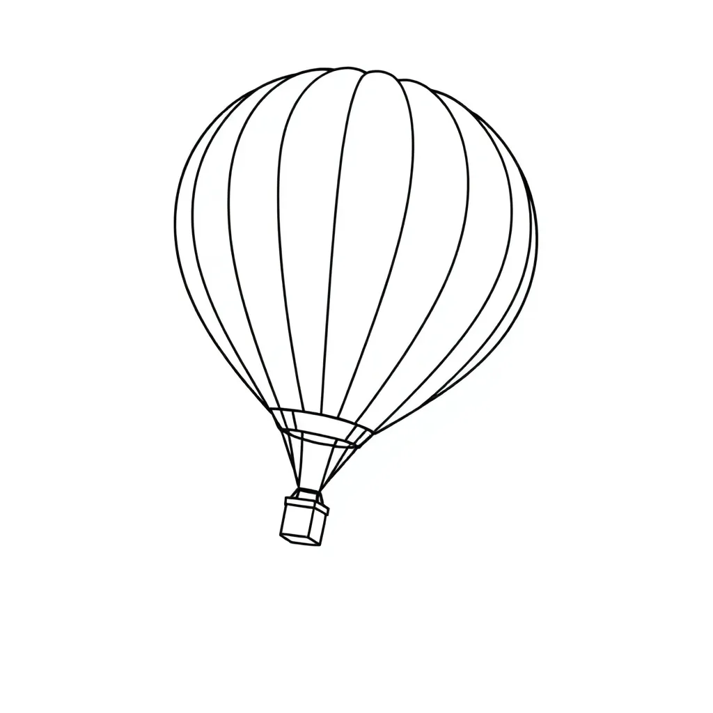 Hot Air Balloon coloring page