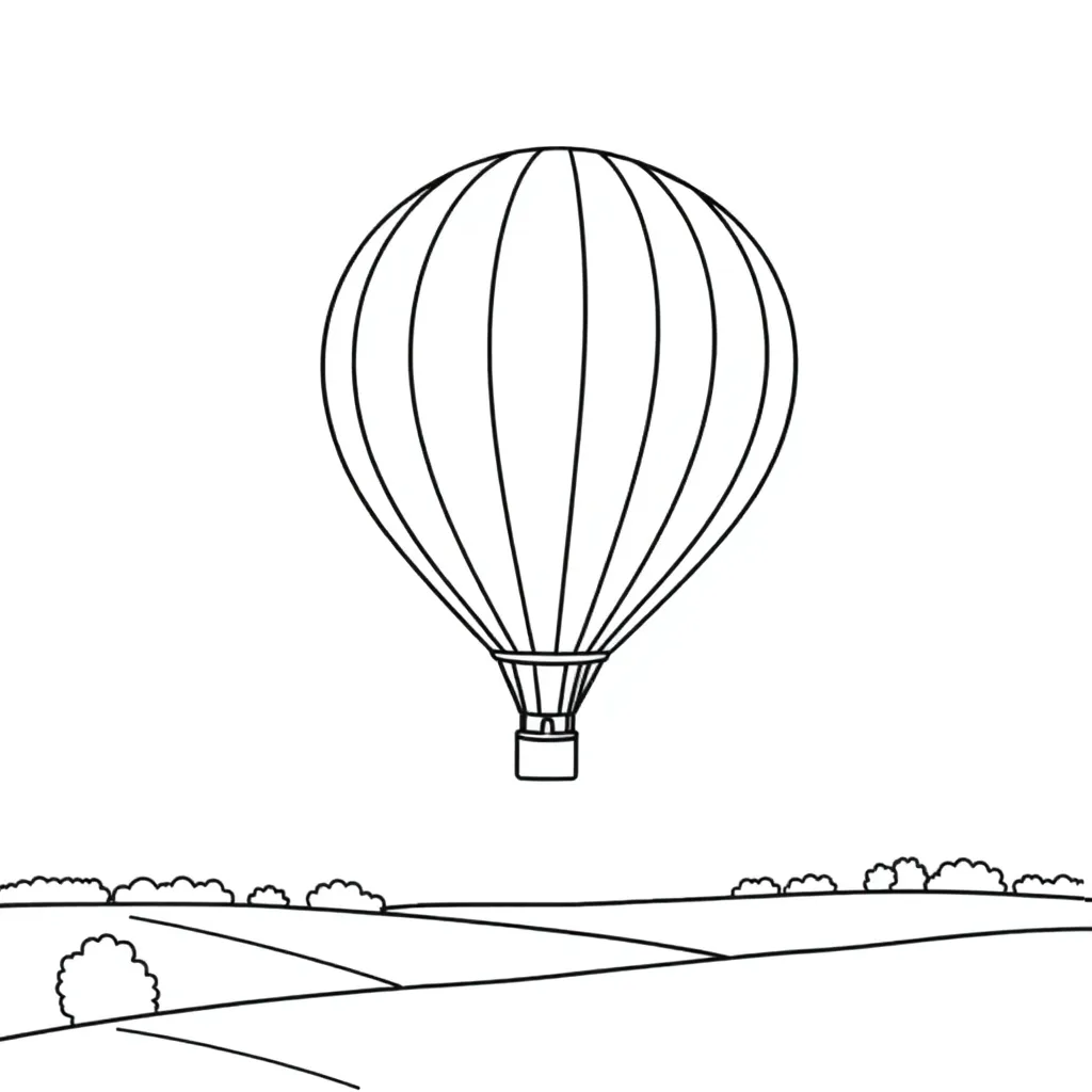 Hot Air Balloon coloring page