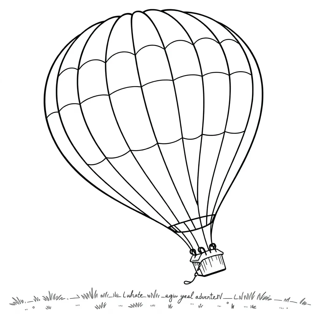 Hot Air Balloon coloring page