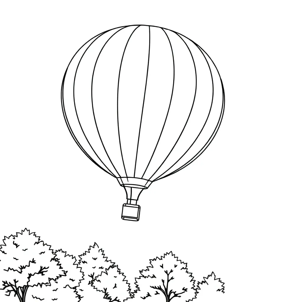 Hot Air Balloon coloring page