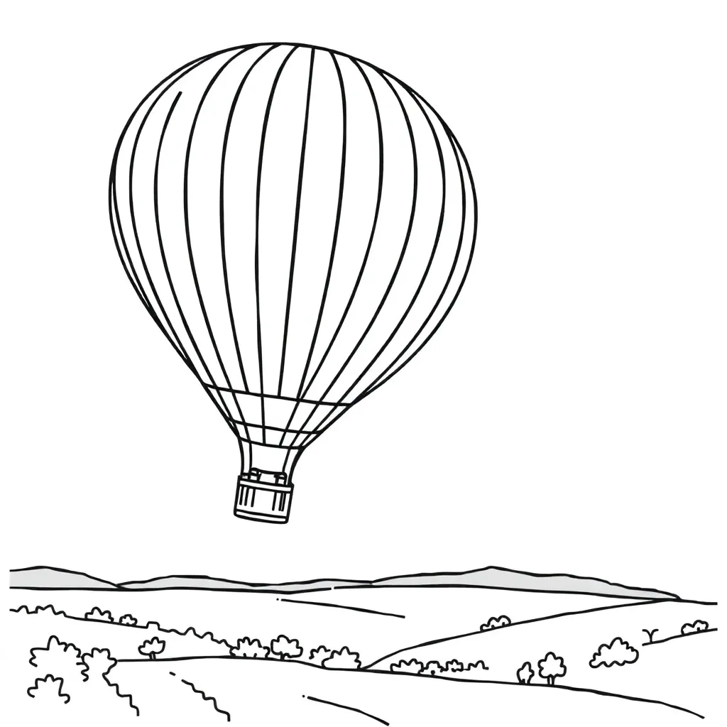 Hot Air Balloon coloring page