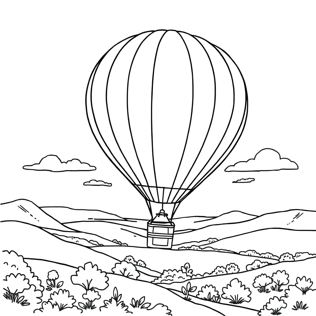 Hot Air Balloon coloring page