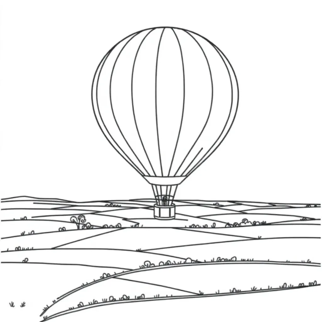 Hot Air Balloon coloring page