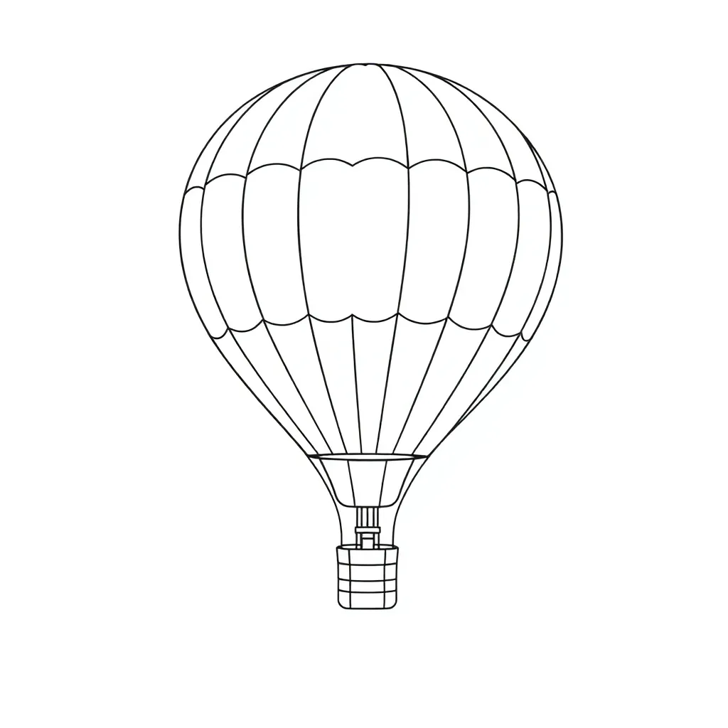 Hot Air Balloon coloring page
