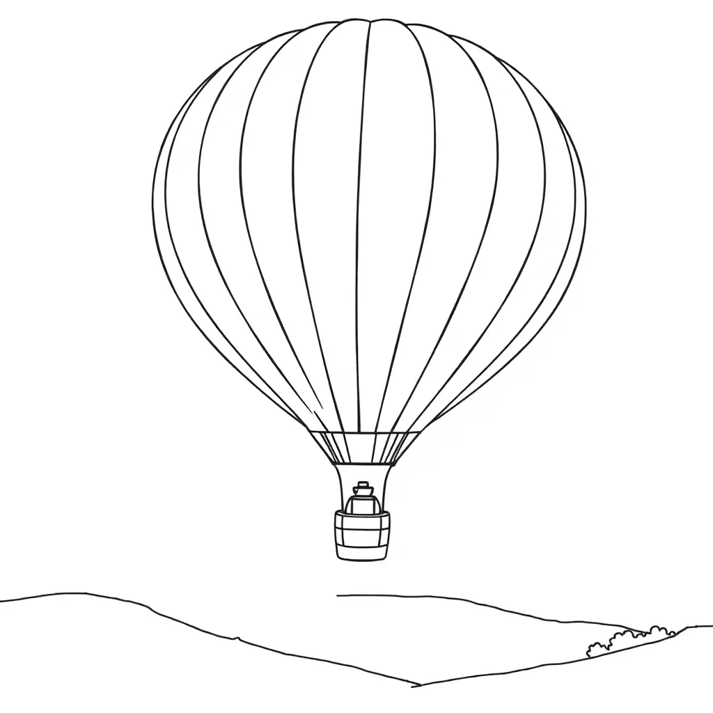 Hot Air Balloon coloring page