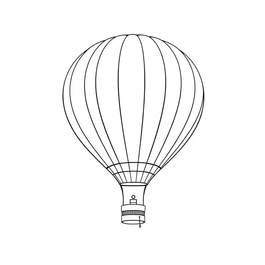 Hot Air Balloon coloring page