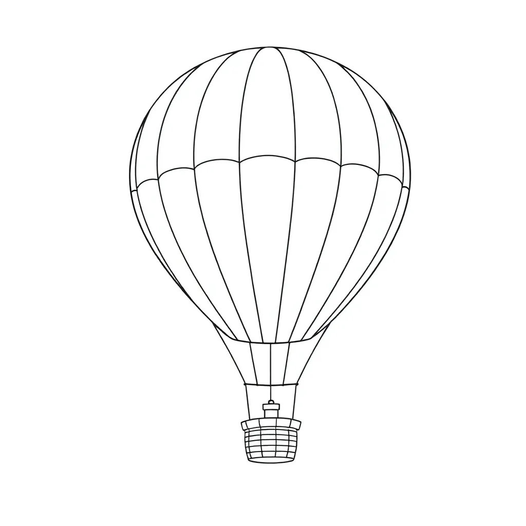 Hot Air Balloon coloring page