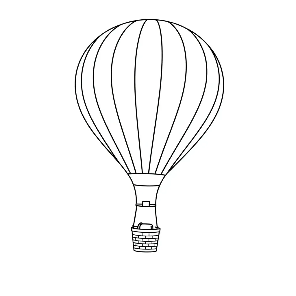 Hot Air Balloon coloring page