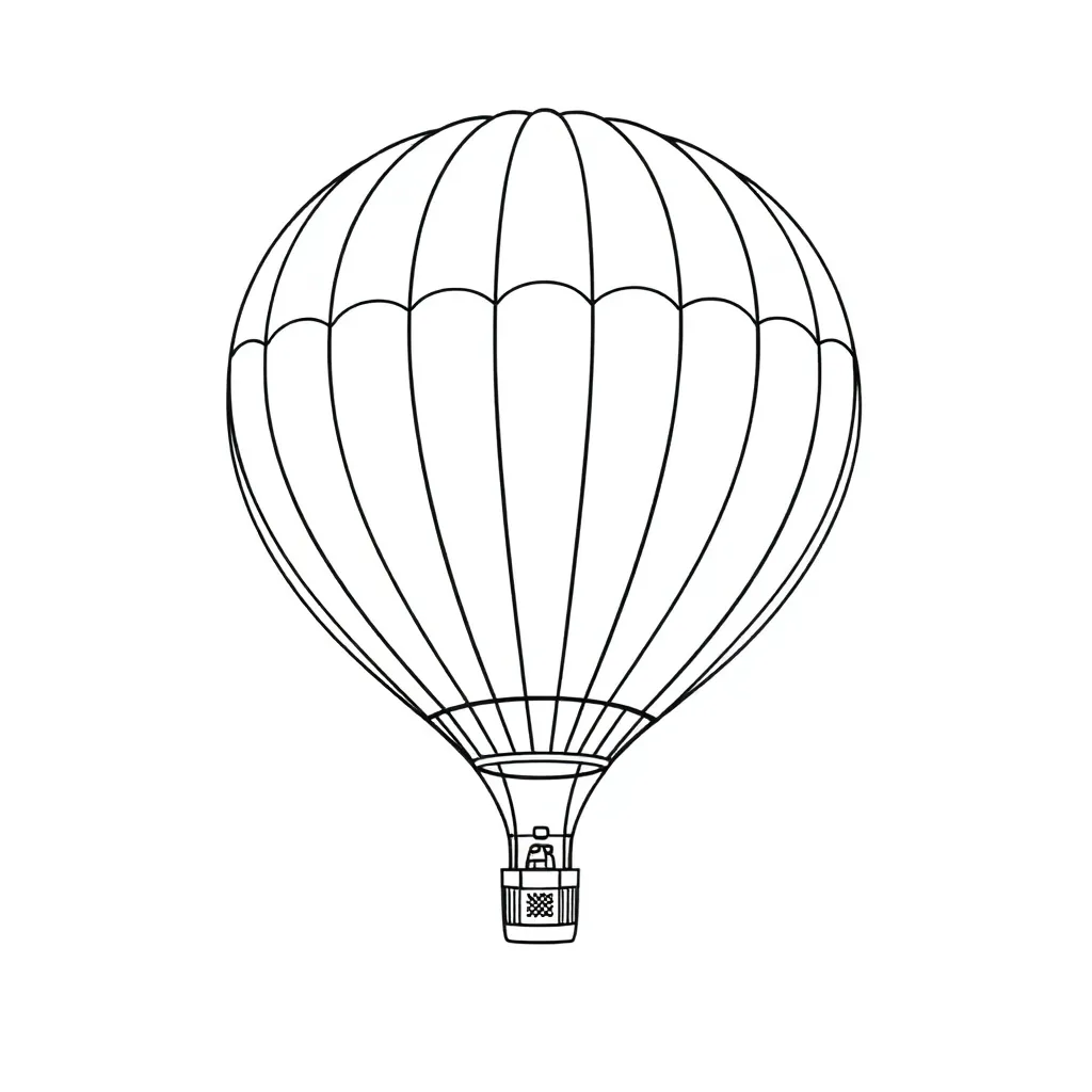 Hot Air Balloon coloring page
