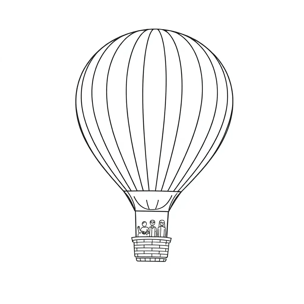 Hot Air Balloon coloring page