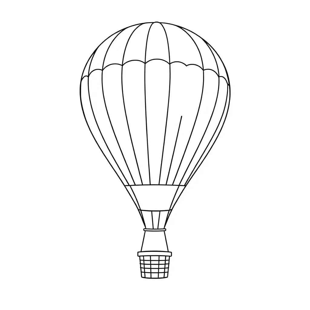 Hot Air Balloon coloring page