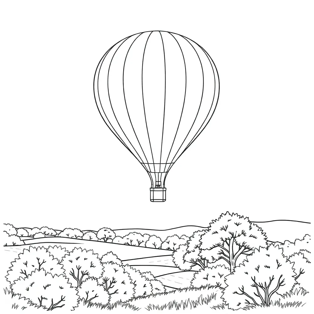 Hot Air Balloon coloring page