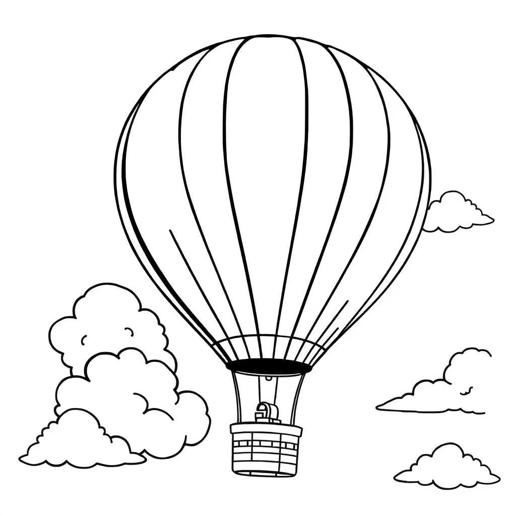 Hot Air Balloon coloring page