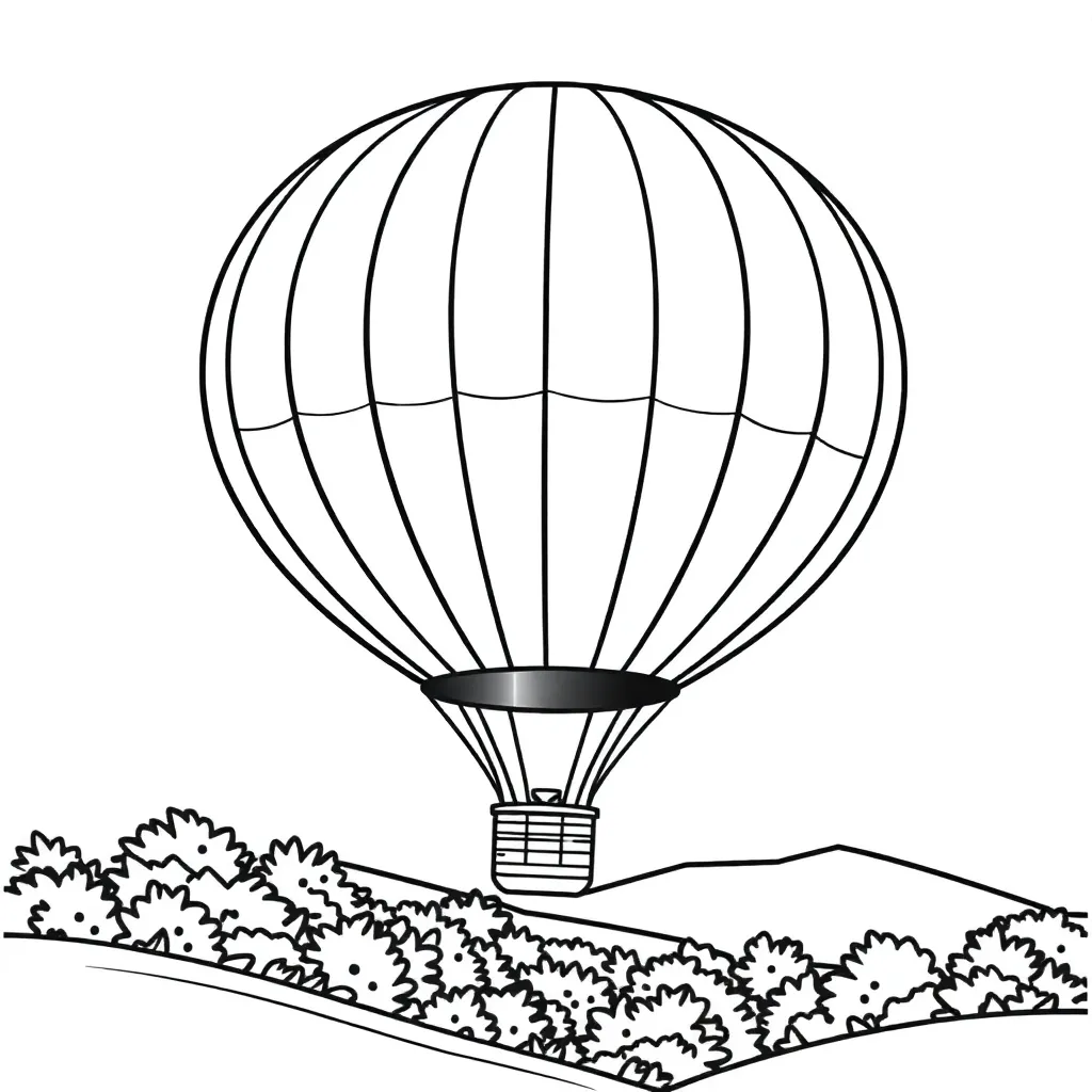 Hot Air Balloon coloring page