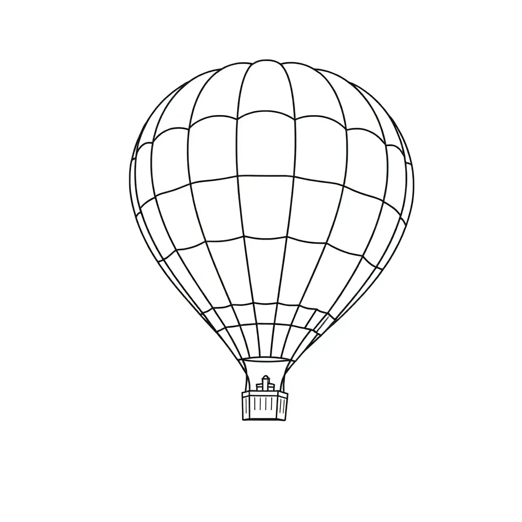 Hot Air Balloon coloring page