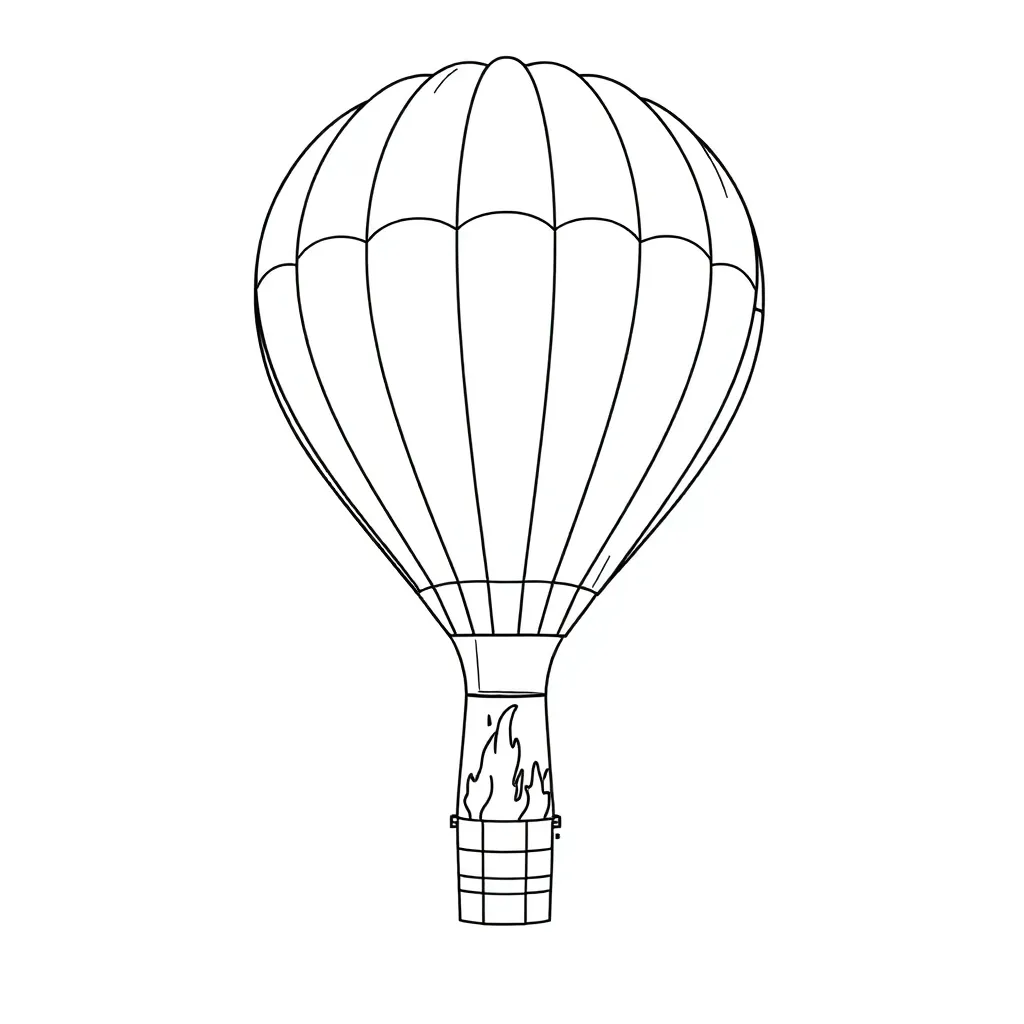 Hot Air Balloon coloring page
