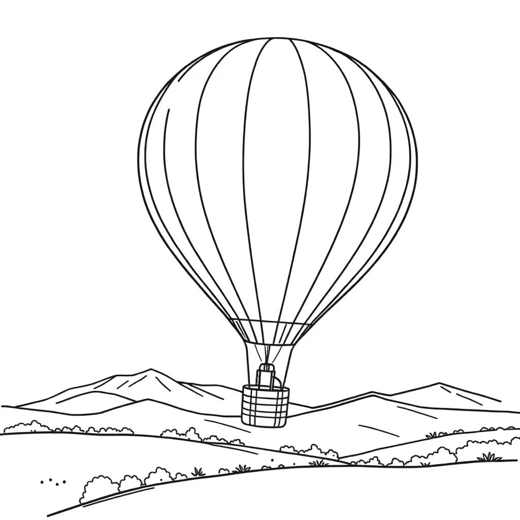 Hot Air Balloon coloring page
