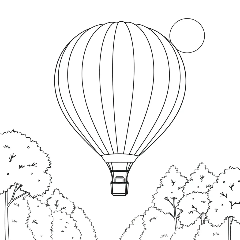 Hot Air Balloon coloring page