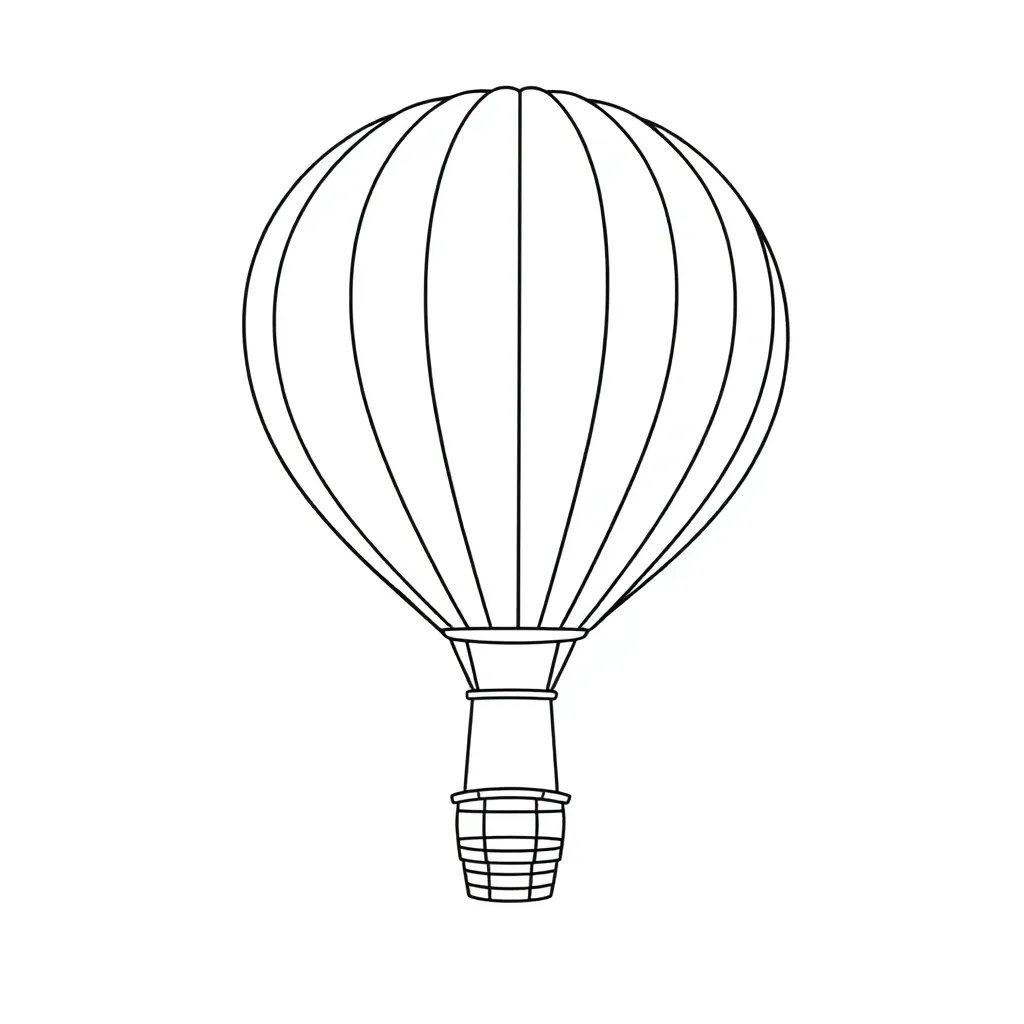 Hot Air Balloon coloring page