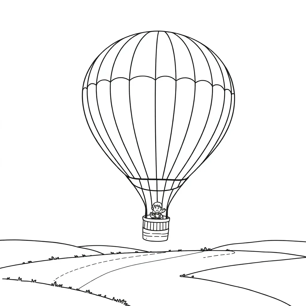 Hot Air Balloon coloring page