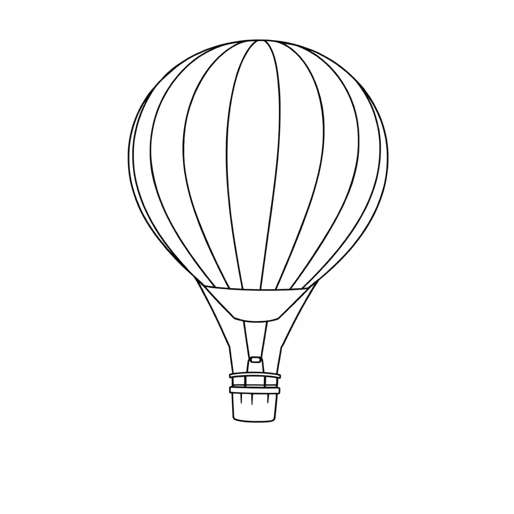 Hot Air Balloon coloring page