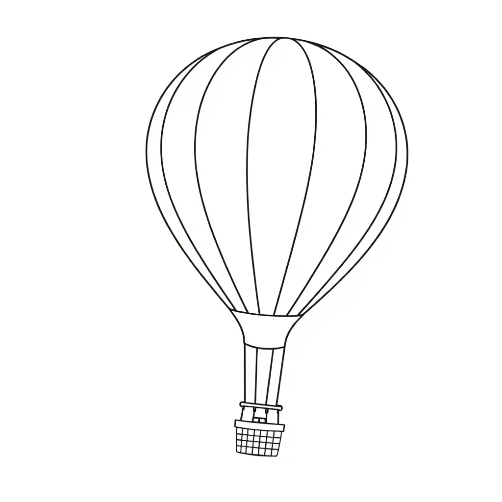 Hot Air Balloon coloring page