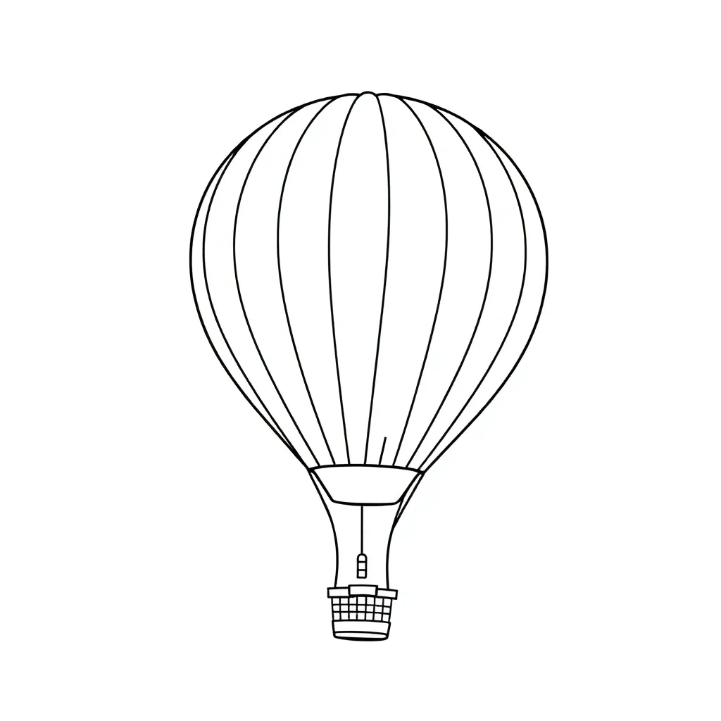 Hot Air Balloon coloring page