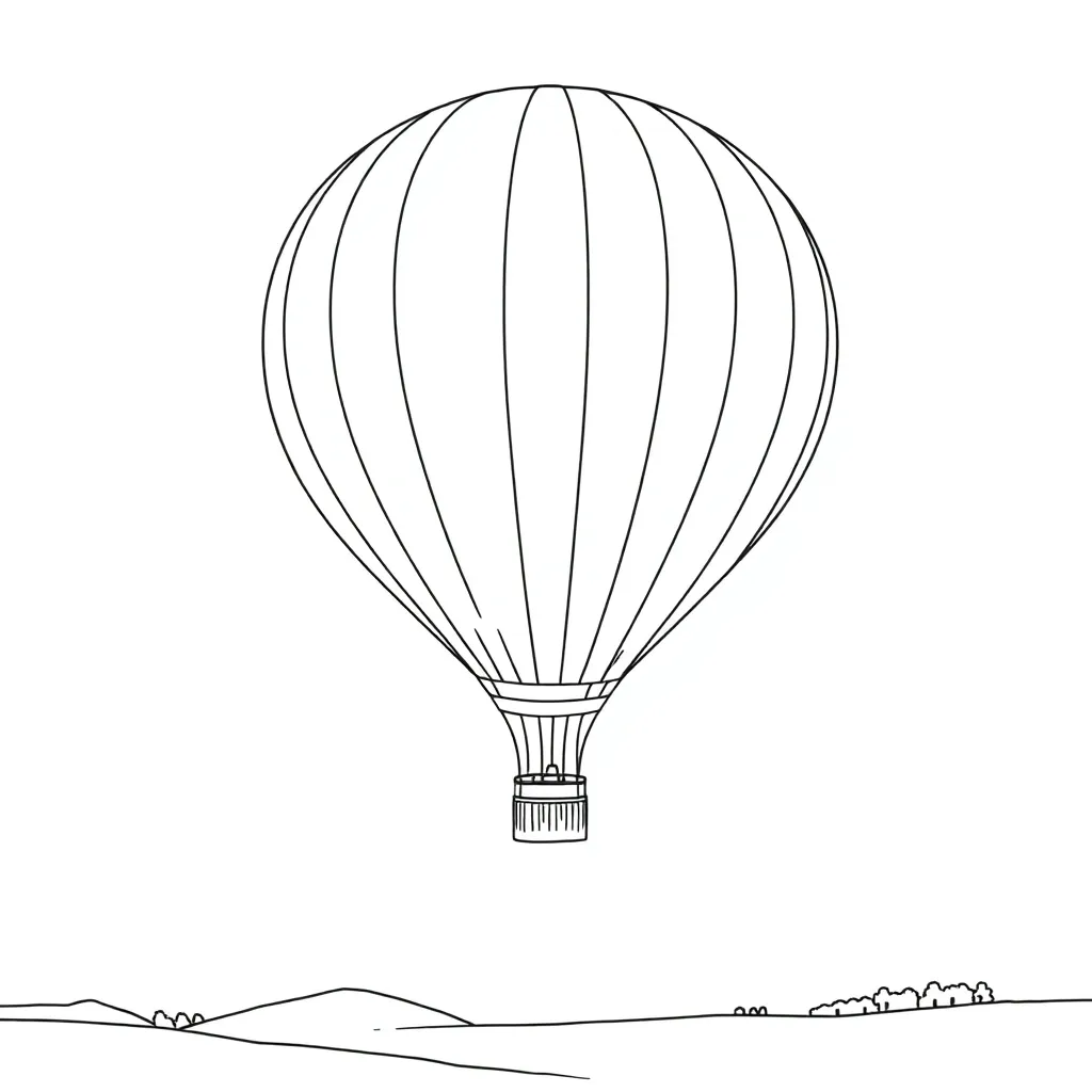 Hot Air Balloon coloring page