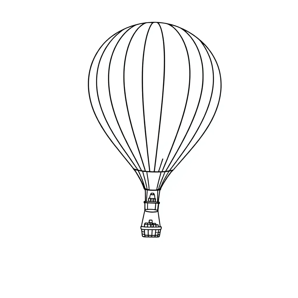 Hot Air Balloon coloring page