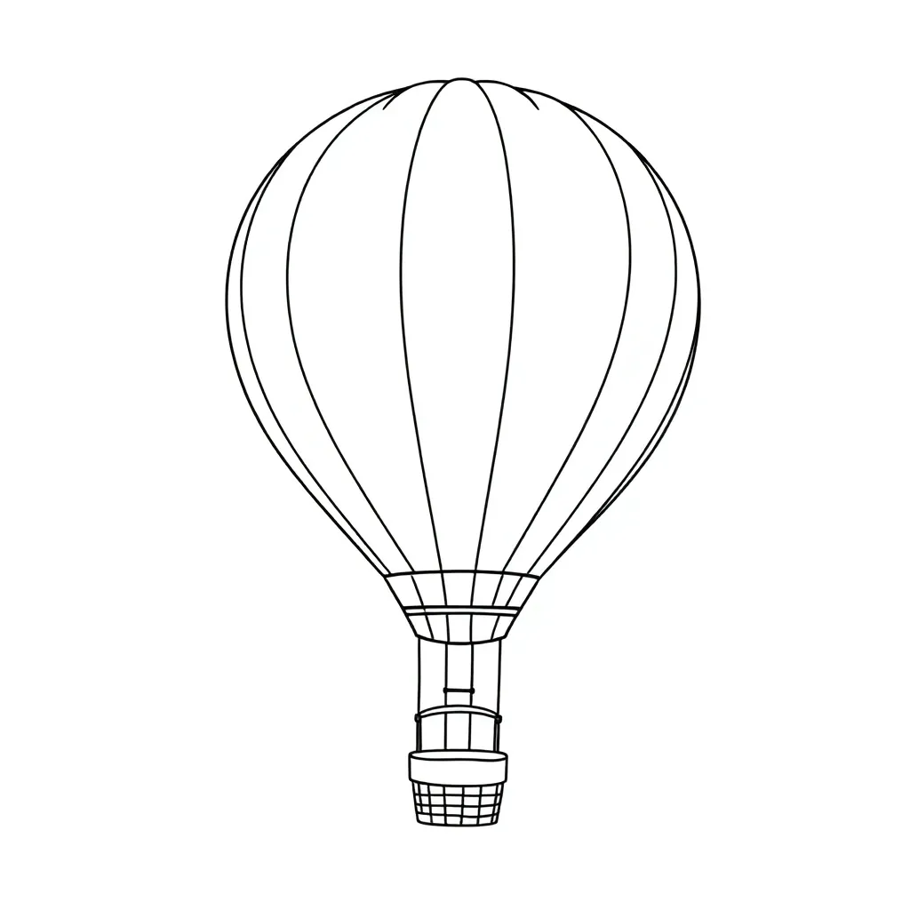 Hot Air Balloon coloring page