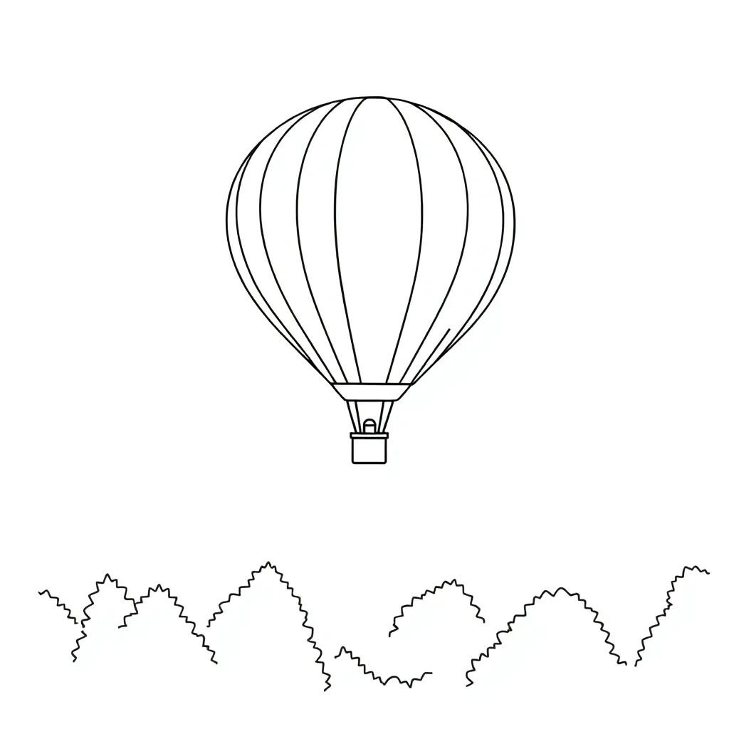 Hot Air Balloon coloring page