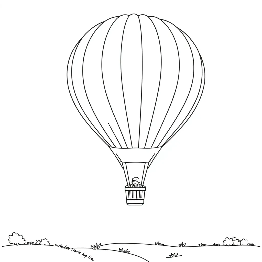 Hot Air Balloon coloring page