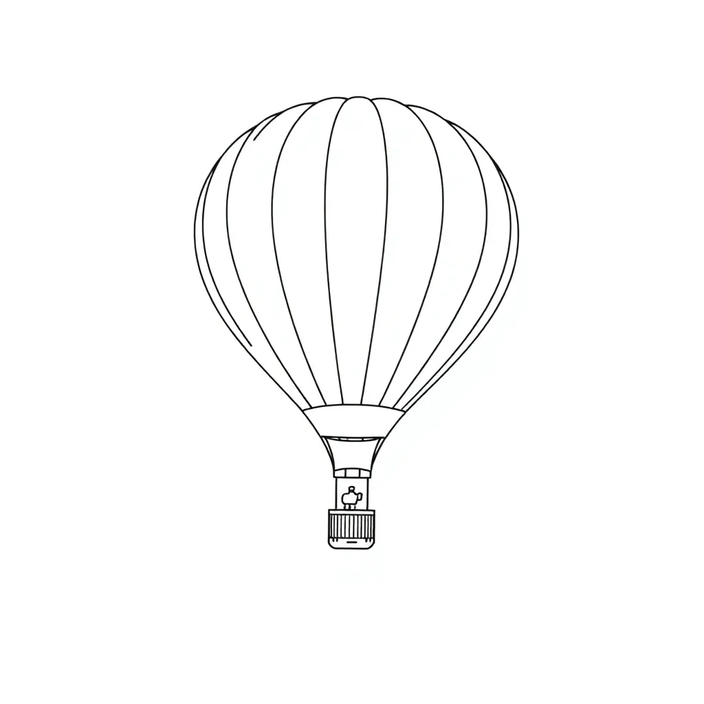 Hot Air Balloon coloring page