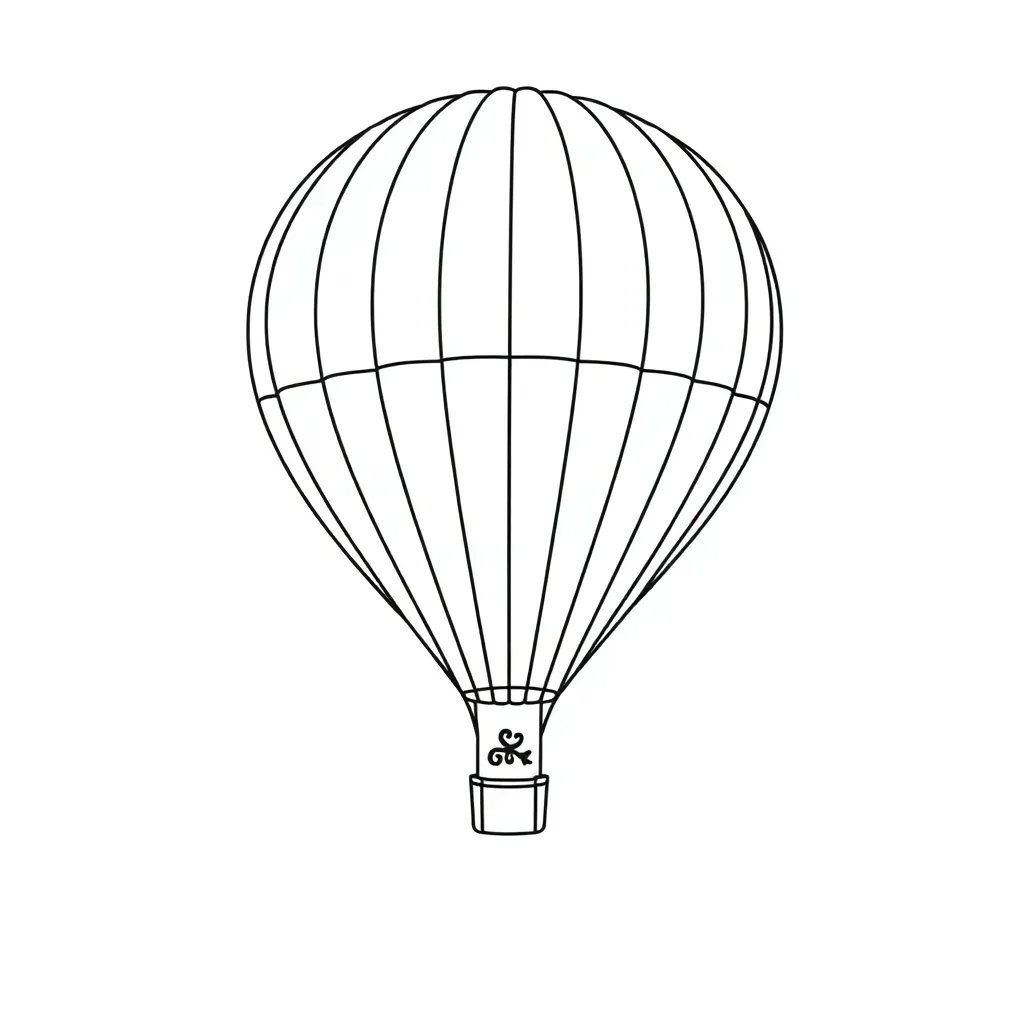 Hot Air Balloon coloring page