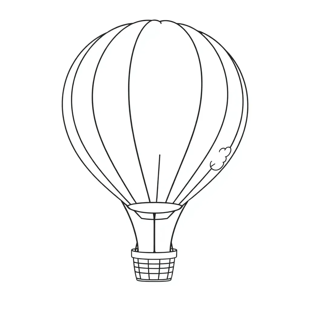 Hot Air Balloon coloring page