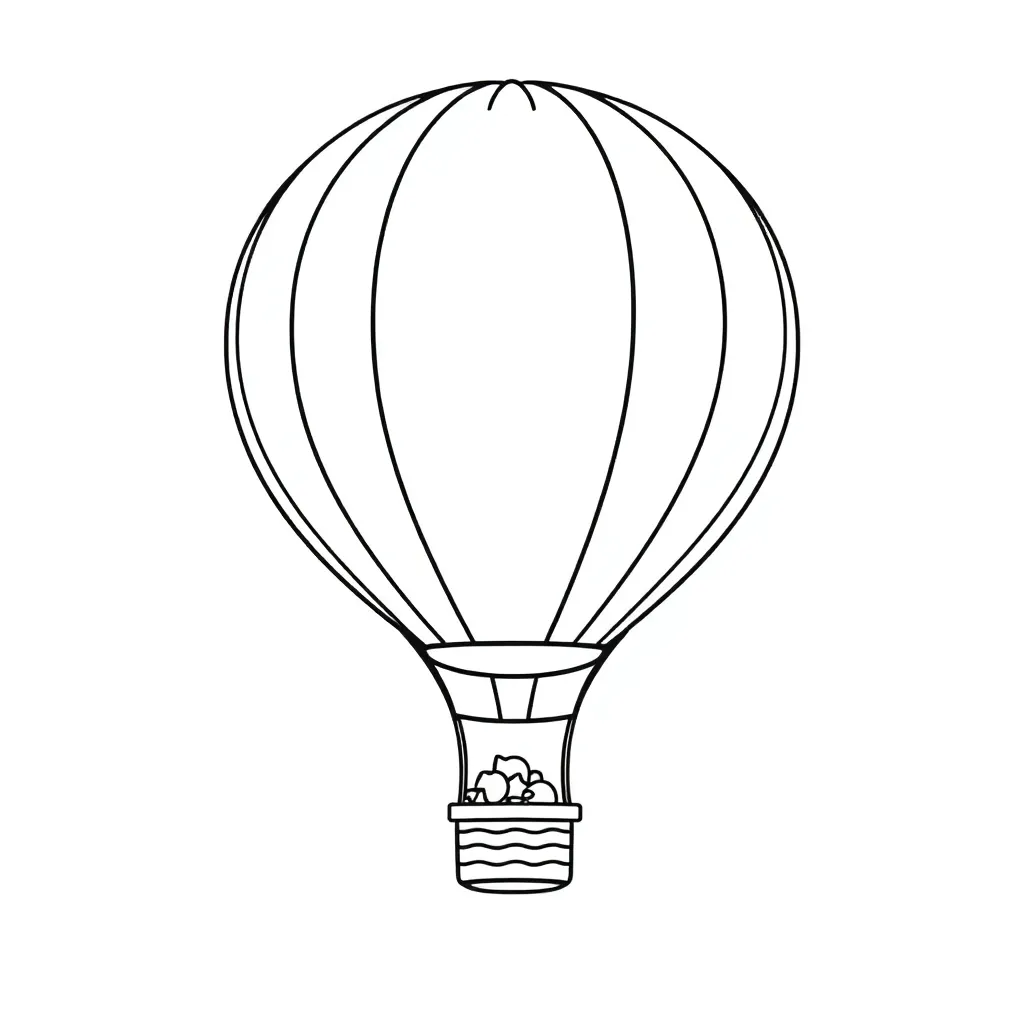 Hot Air Balloon coloring page