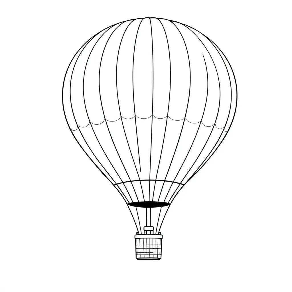 Hot Air Balloon coloring page