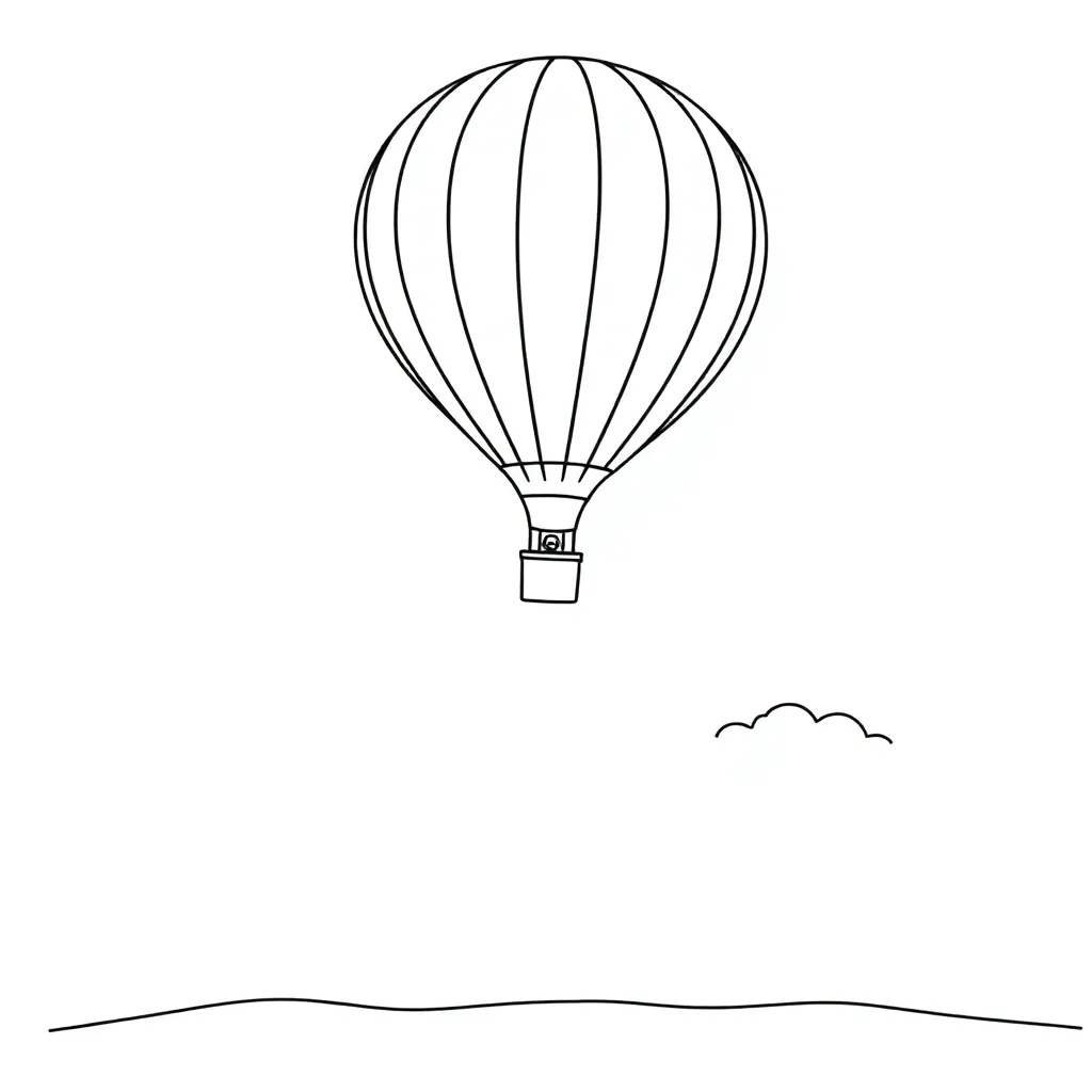 Hot Air Balloon coloring page