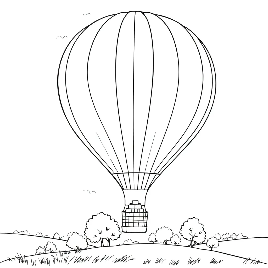Hot Air Balloon coloring page