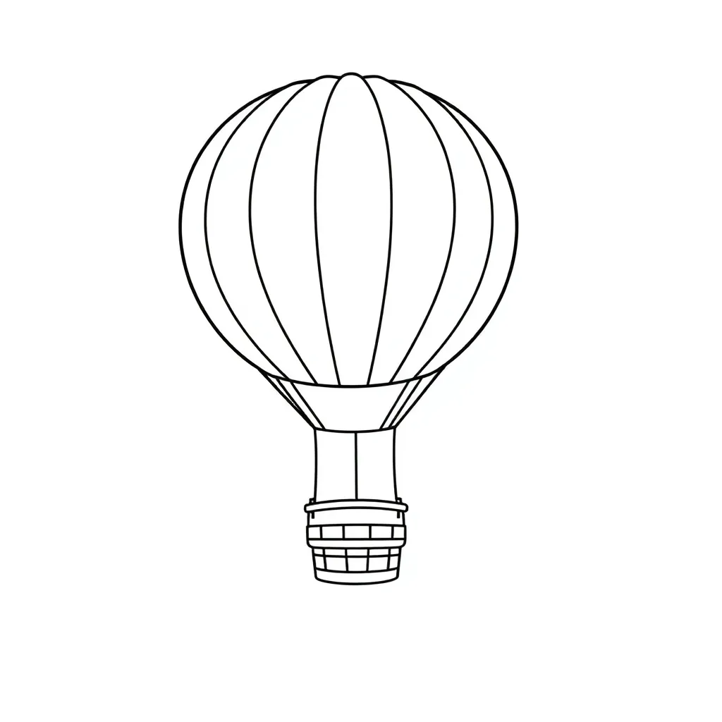 Hot Air Balloon coloring page